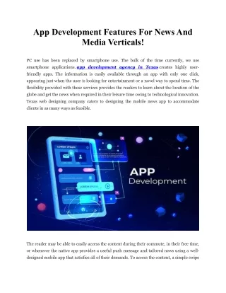 Why App Development Services Are Necessary For The News & Media Vertical!