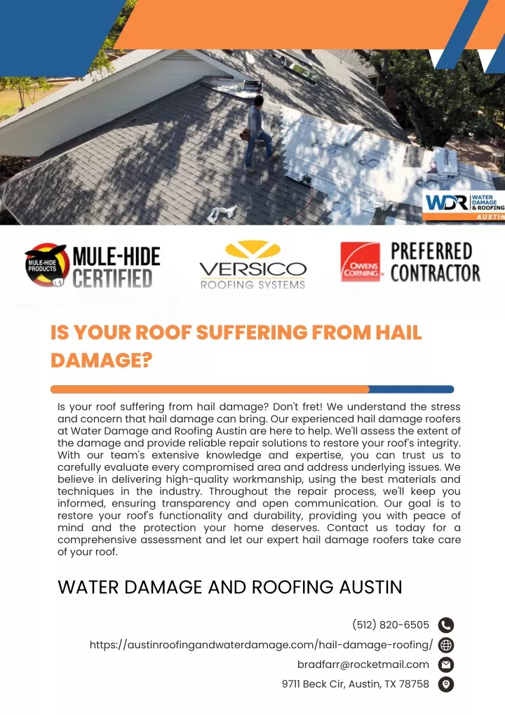is your roof suffering from hail damage