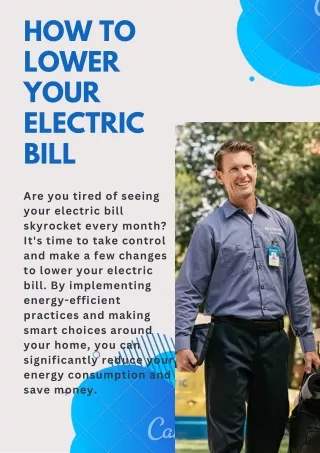 How to Lower Your Electric Bill