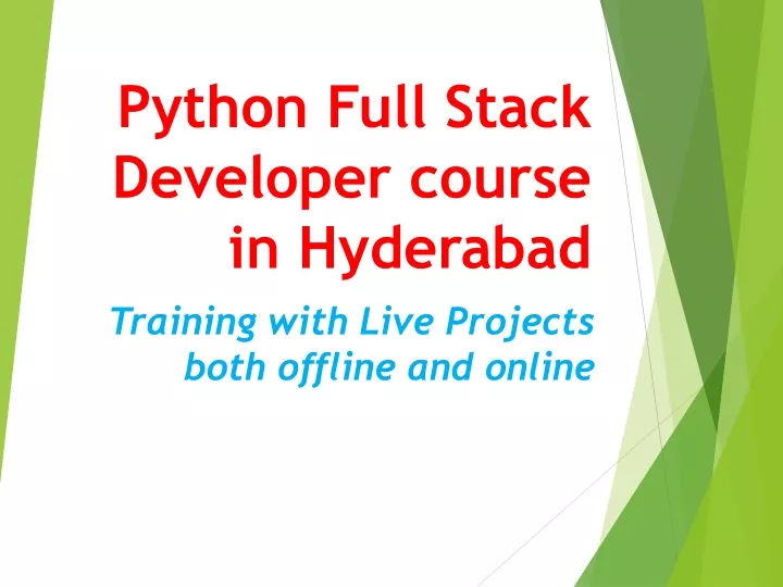 python full stack developer course in hyderabad