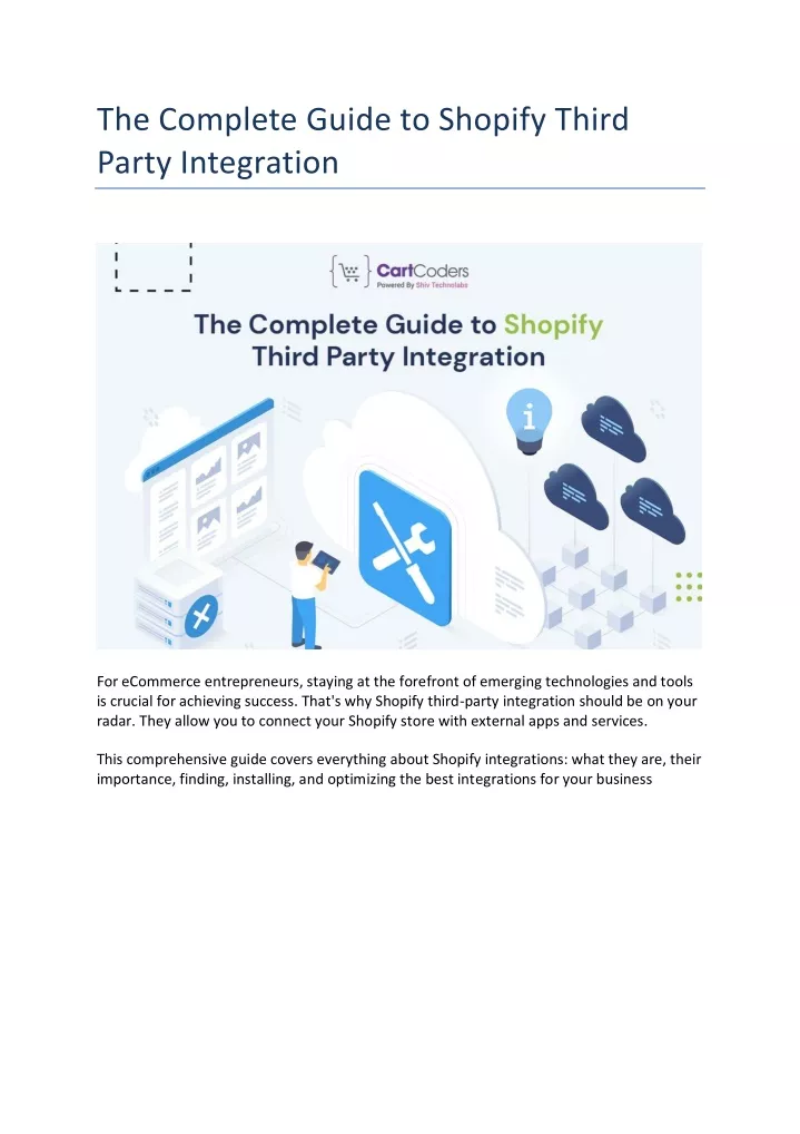 the complete guide to shopify third party