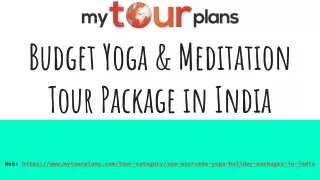 Budget Yoga & Meditation Tour Package in India
