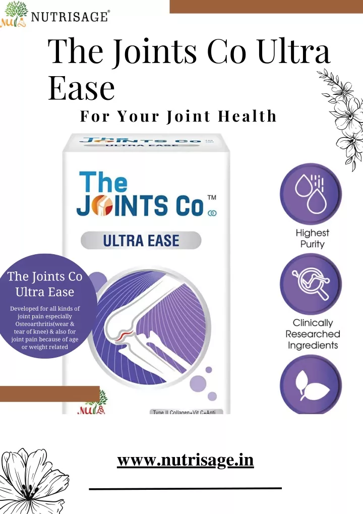 the joints co ultra ease for your joint health