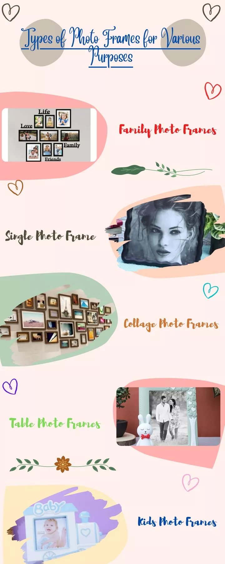 types of photo frames for various purposes