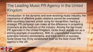 The Leading Music PR Agency in the United