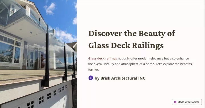 discover the beauty of glass deck railings