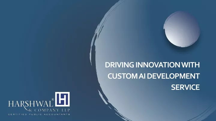 driving innovation with custom ai development service
