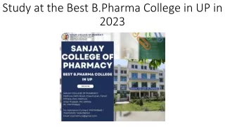 Study at the Best B.Pharma College in UP in 2023
