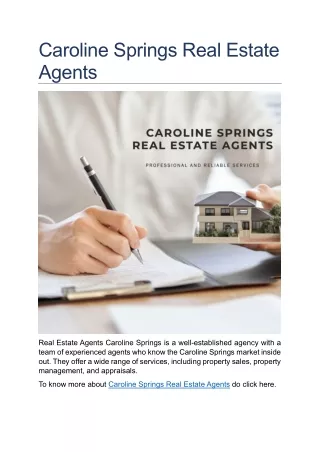 Caroline Springs Real Estate Agents