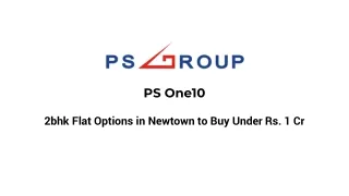 2bhk Flat Options in Newtown to Buy Under Rs. 1 Cr