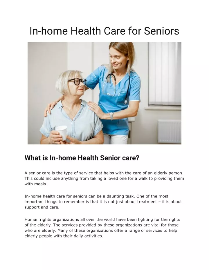 in home health care for seniors