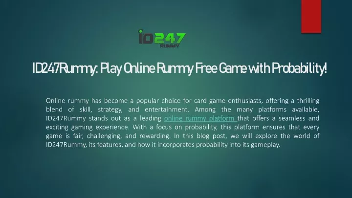 id247rummy play online rummy free game with probability