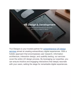 YUJ Designs - UX Design Services