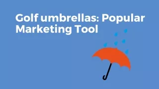 Golf Umbrellas Popular Marketing Tool