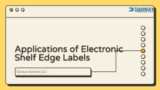 Applications of Electronic Shelf Edge Labels