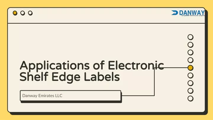 applications of electronic shelf edge labels