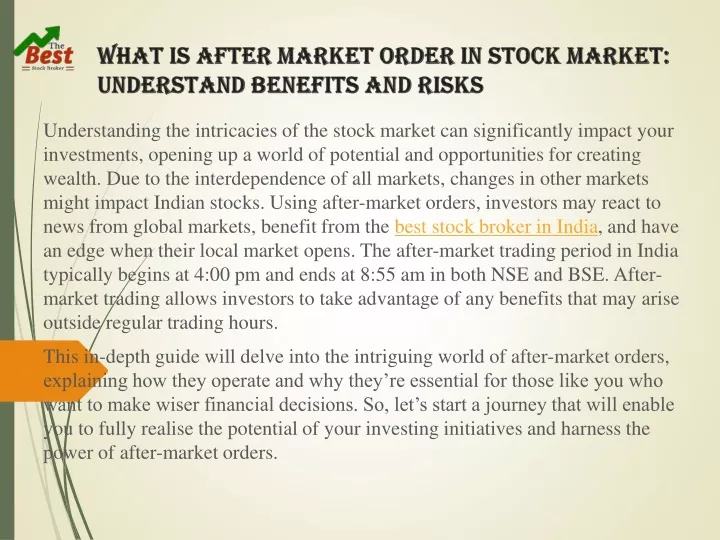 understanding the intricacies of the stock market