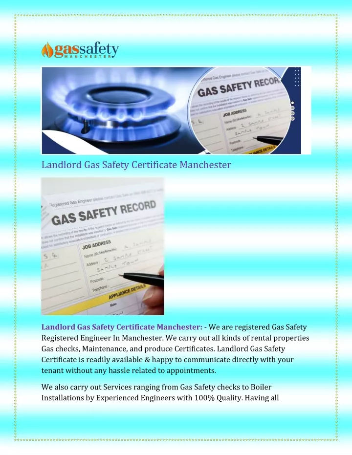 landlord gas safety certificate manchester