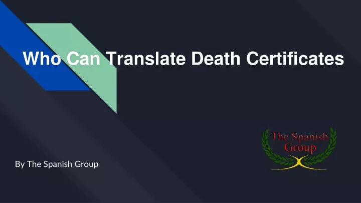 who can translate death certificates