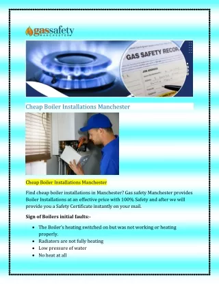 Gas safety certificate cost
