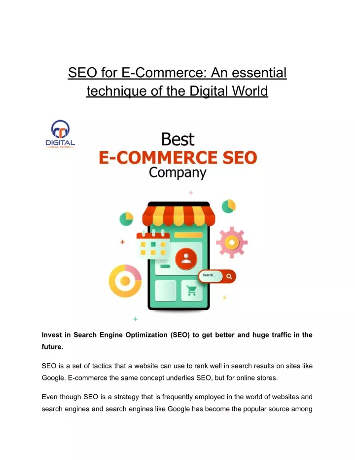 seo for e commerce an essential technique
