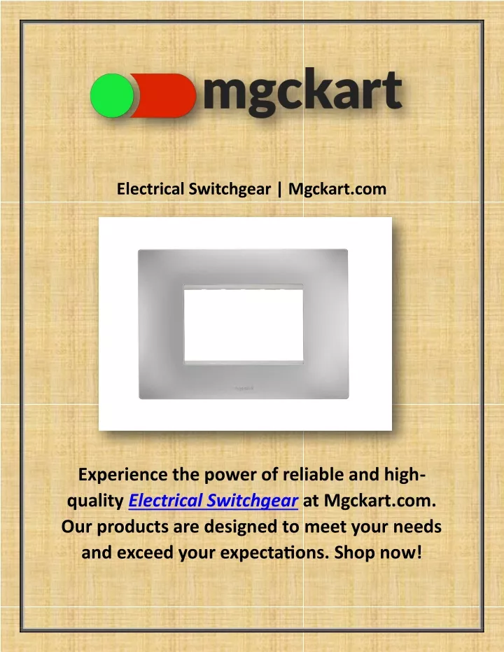 electrical switchgear mgckart com