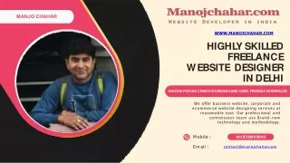 Manoj Chahar - Highly Skilled Freelance Website Designer in Delhi