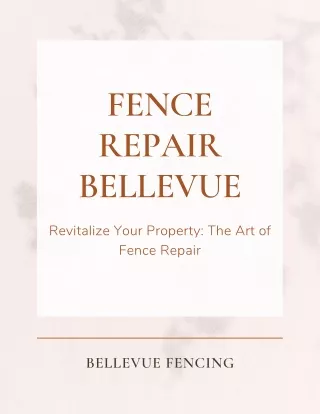 Revitalize Your Property The Art of Fence Repair