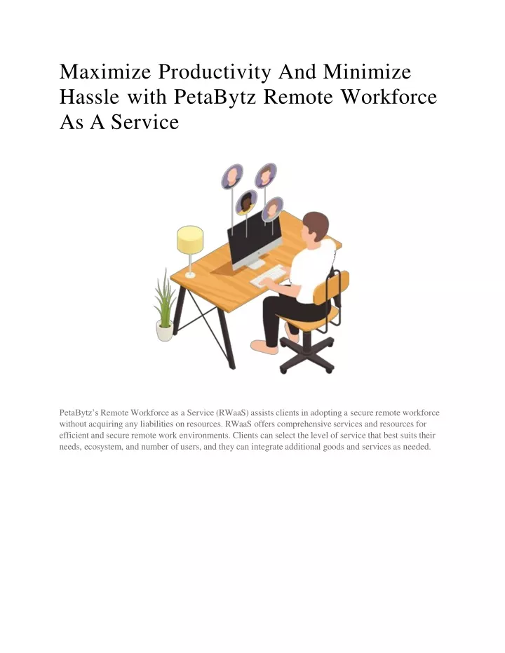 maximize productivity and minimize hassle with petabytz remote workforce as a service