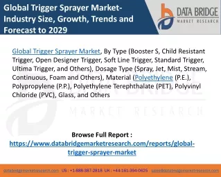global trigger sprayer market industry size