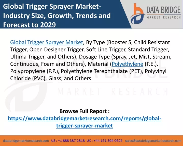 global trigger sprayer market industry size