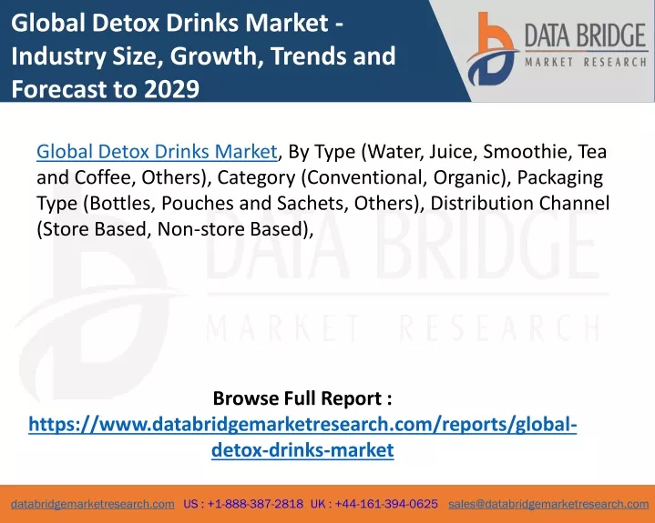 global detox drinks market industry size growth