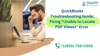 Resolve QuickBooks "Cannot Find a PDF Viewer" Error | Troubleshooting Guide