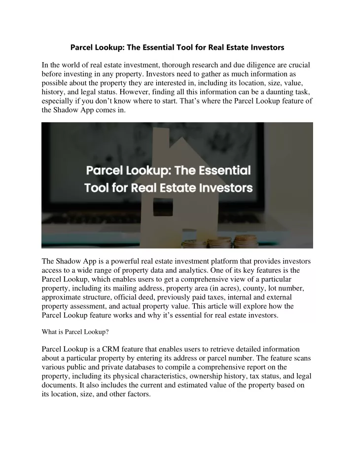 parcel lookup the essential tool for real estate