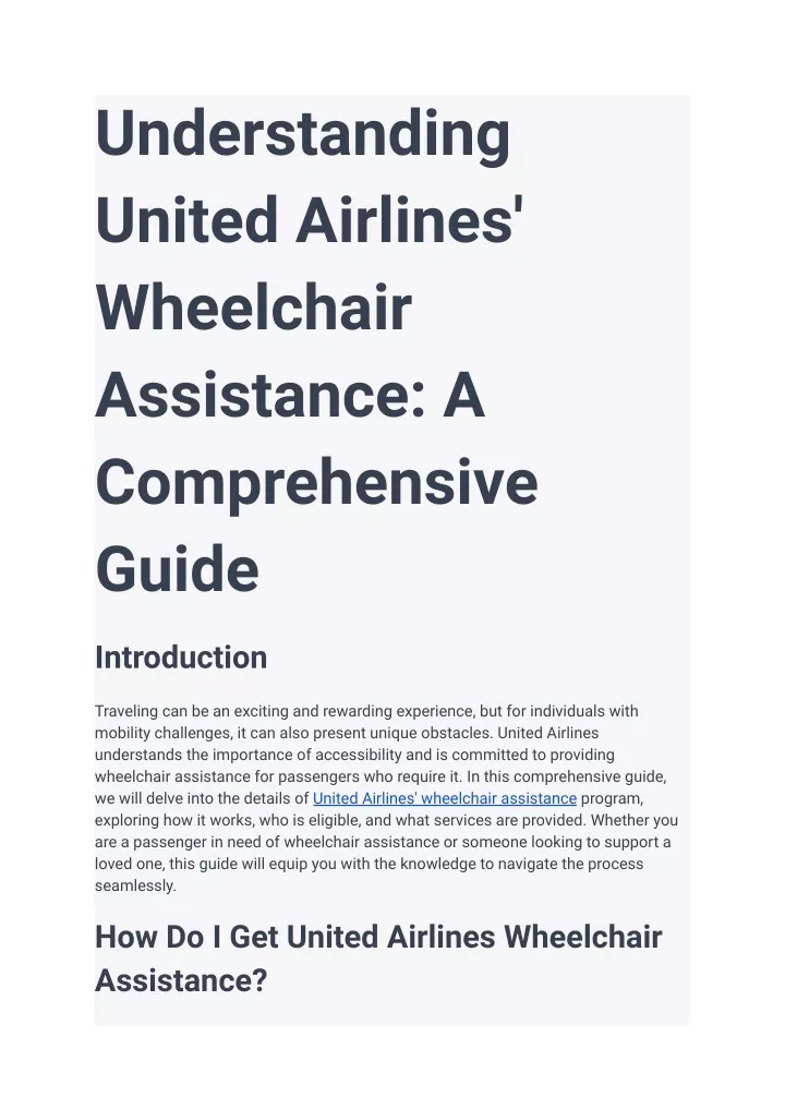 understanding united airlines wheelchair