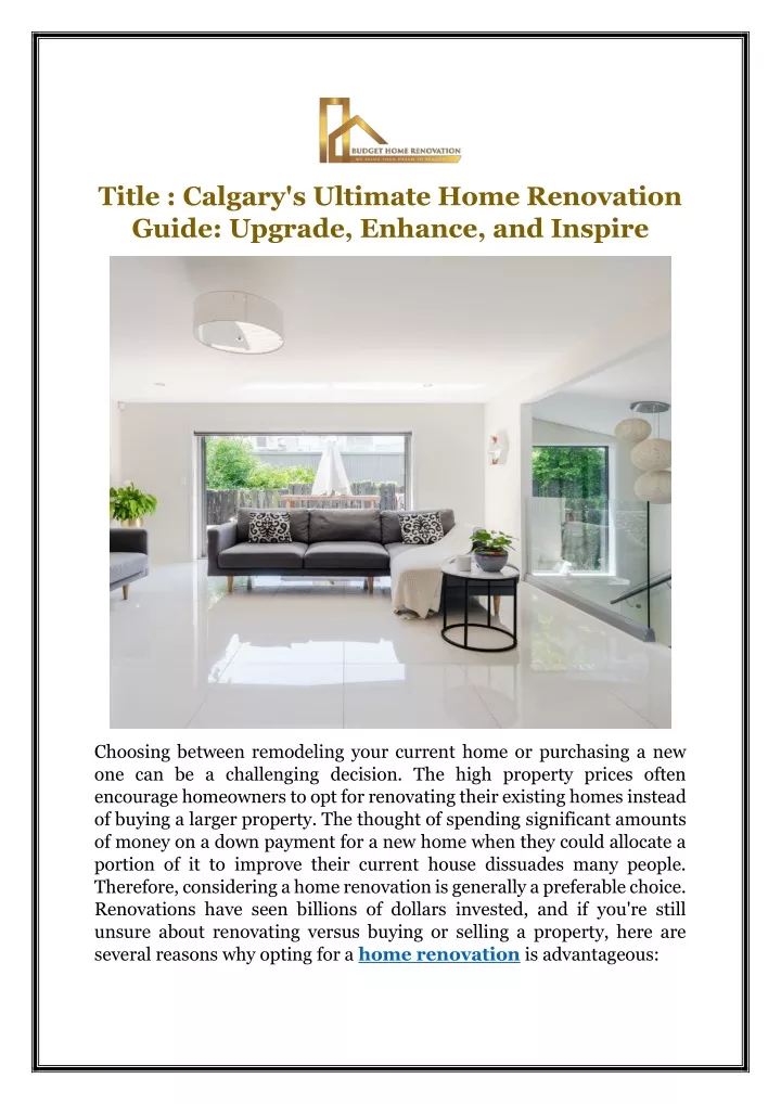 title calgary s ultimate home renovation guide