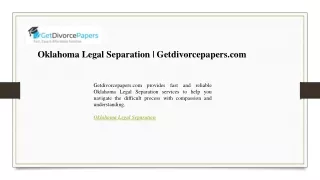 oklahoma legal separation getdivorcepapers com