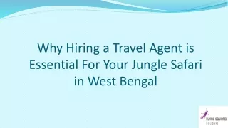 Why Hiring a Travel Agent is Essential For Your Jungle Safari in West Bengal