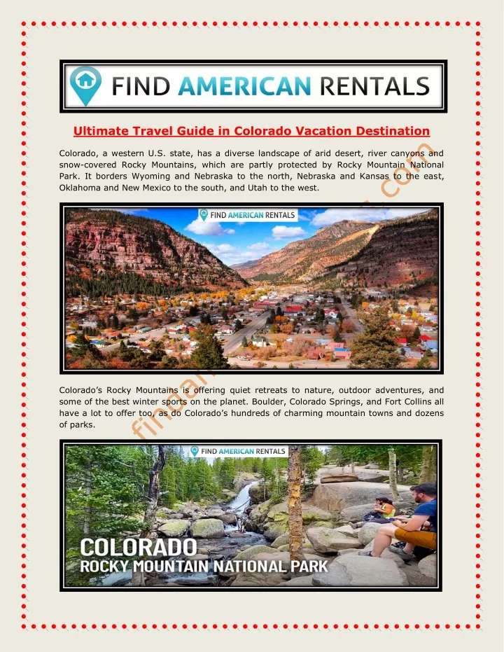 ultimate travel guide in colorado vacation