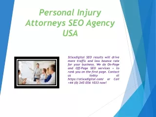 Personal Injury Attorneys SEO Agency USA