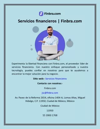 Servicios financieros  Finbra