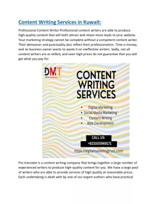 content writing services in kuwait