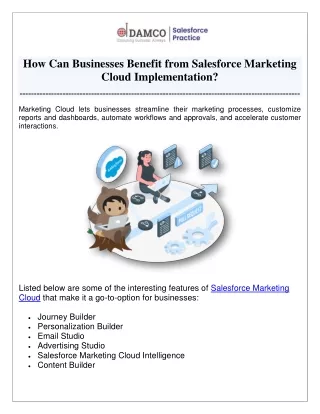 How Can Businesses Benefit from Salesforce Marketing Cloud Implementation?