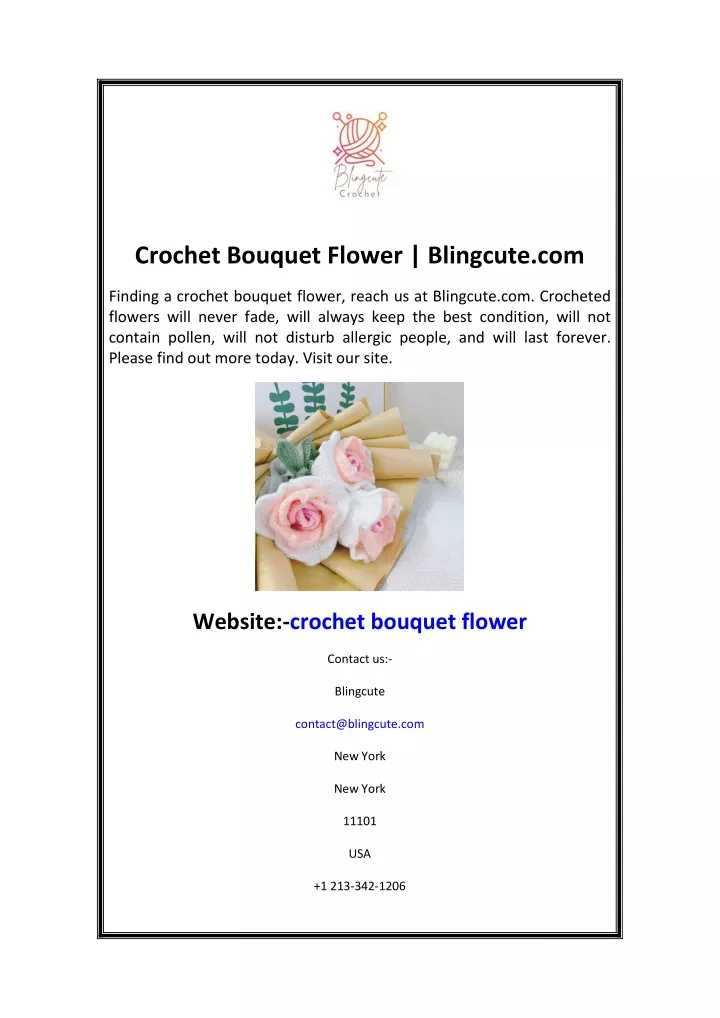 crochet bouquet flower blingcute com