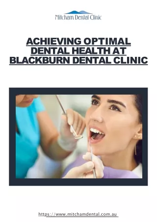 Enhance Your Smile at Blackburn Smiles Dental | Mitcham Dental