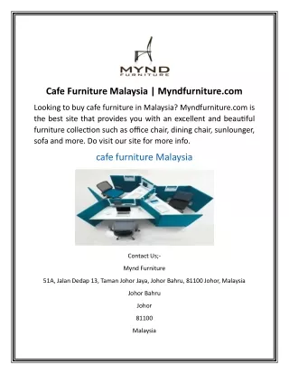 Cafe Furniture Malaysia  Myndfurniture.com