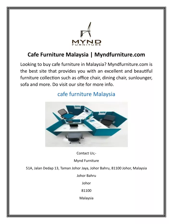 cafe furniture malaysia myndfurniture com
