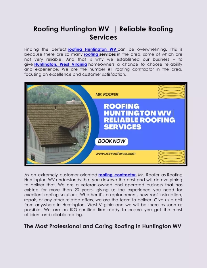 roofing huntington wv reliable roofing services