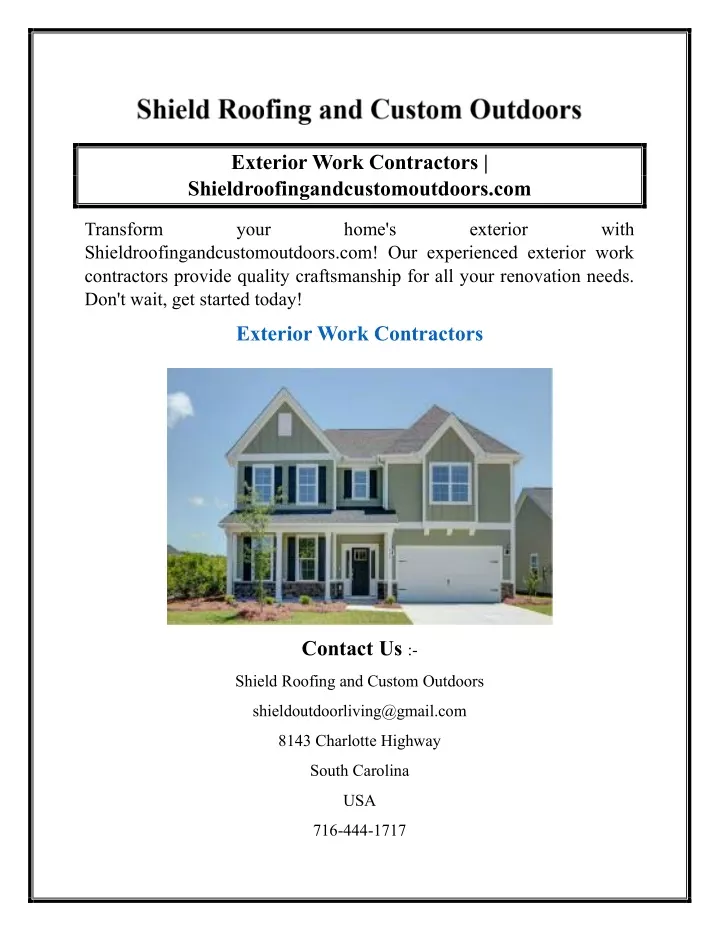 exterior work contractors