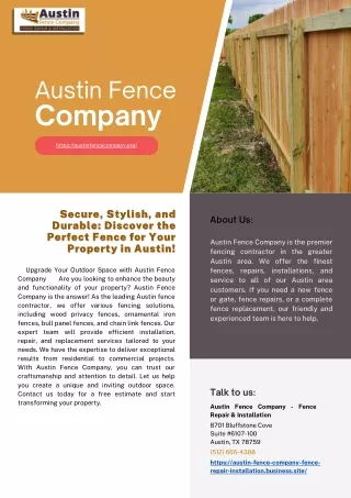 Secure, Stylish, and Durable: Discover the Perfect Fence for Your Property in Au